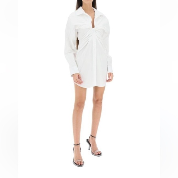 NWT Alexander wang poplin dress with knot placket - Picture 12 of 13